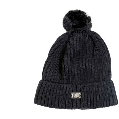 Σκούφος Leone 1947 Woman Caps Pompon Black One Size Σκούφος Leone 1947 Woman Caps Pompon Black One Size