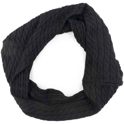 Κασκόλ Leone 1947 Winter Knitted Scarf Black One Size Κασκόλ Leone 1947 Winter Knitted Scarf Black One Size