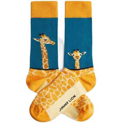 Κάλτσες Jimmy Lion GIRAFFE-BLUE Μπλέ Medium Κάλτσες Jimmy Lion GIRAFFE-BLUE Μπλέ Medium