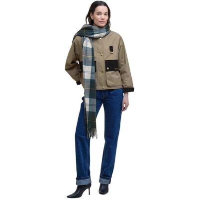 Κασκόλ Barbour STANWAY TARTAN WRAP LSC0426 Άσπρο One Size Κασκόλ Barbour STANWAY TARTAN WRAP LSC0426 Άσπρο One Size