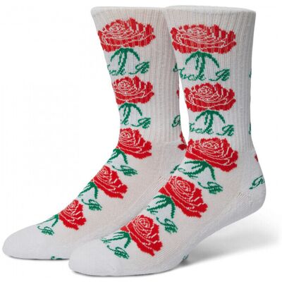 Κάλτσες Huf Socks fuck it rose crew Άσπρο One Size Κάλτσες Huf Socks fuck it rose crew Άσπρο One Size