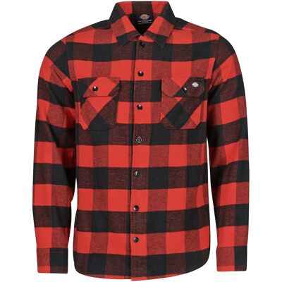 Πουκάμισο με μακριά μανίκια Dickies NEW SACRAMENTO SHIRT RED Red Small αρσενικός Πουκάμισο με μακριά μανίκια Dickies NEW SACRAMENTO SHIRT RED Red Small αρσενικός