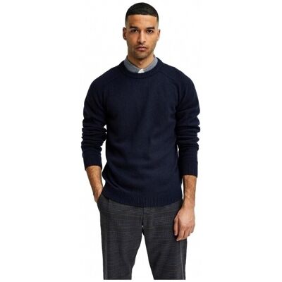 Πουλόβερ Selected Wool Jumper New Coban - Sky Captain Kelp Μπλέ Extra Large αρσενικός Πουλόβερ Selected Wool Jumper New Coban - Sky Captain Kelp Μπλέ Extra Large αρσενικός