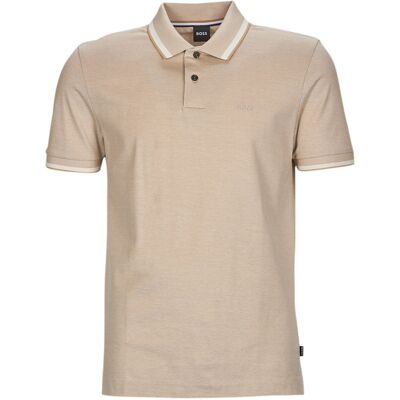 Πόλο με κοντά μανίκια BOSS Parlay 183 Beige Small αρσενικός Πόλο με κοντά μανίκια BOSS Parlay 183 Beige Small αρσενικός