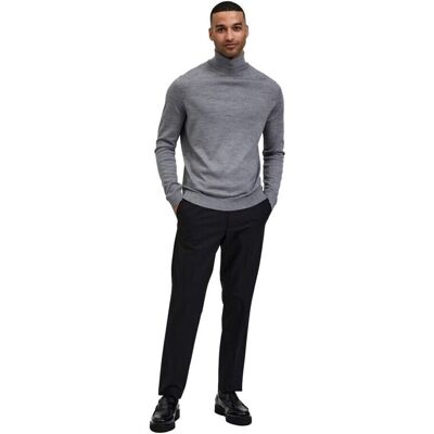 Πουλόβερ Selected Town Merino - Titanium Grey Large αρσενικός Πουλόβερ Selected Town Merino - Titanium Grey Large αρσενικός