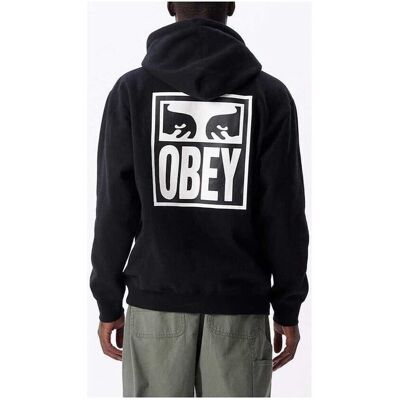 Φούτερ Obey eyes icon hood Black Extra Small αρσενικός Φούτερ Obey eyes icon hood Black Extra Small αρσενικός