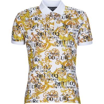 Πόλο με κοντά μανίκια Versace Jeans Couture GAG6S0 Άσπρο Small αρσενικός Πόλο με κοντά μανίκια Versace Jeans Couture GAG6S0 Άσπρο Small αρσενικός