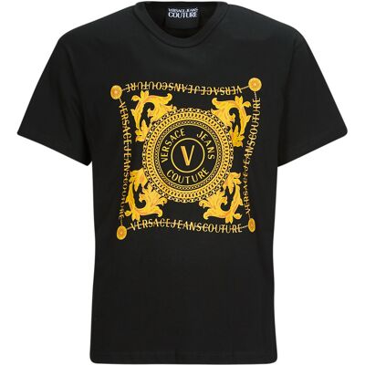 T-shirt με κοντά μανίκια Versace Jeans Couture GAHF07 Black Medium αρσενικός T-shirt με κοντά μανίκια Versace Jeans Couture GAHF07 Black Medium αρσενικός
