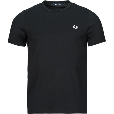 T-shirt με κοντά μανίκια Fred Perry RINGER T-SHIRT Black Medium αρσενικός T-shirt με κοντά μανίκια Fred Perry RINGER T-SHIRT Black Medium αρσενικός