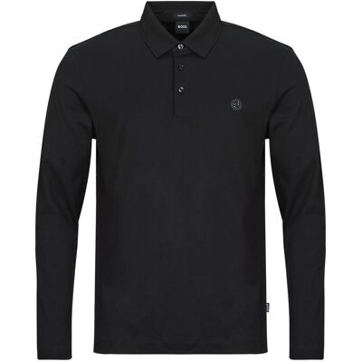 Πόλο με μακριά μανίκια BOSS C-Paley 01 Black Medium Πόλο με μακριά μανίκια BOSS C-Paley 01 Black Medium