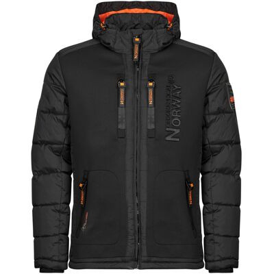 Χοντρό μπουφάν Geographical Norway BEACHWOOD Black 2X-Large αρσενικός Χοντρό μπουφάν Geographical Norway BEACHWOOD Black 2X-Large αρσενικός