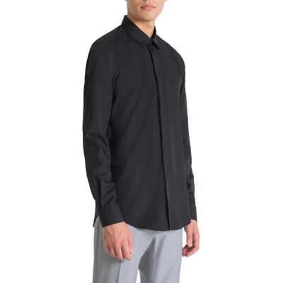 Πουκάμισο με μακριά μανίκια Antony Morato LONDON SLIM FIT MMSL00691-FA400078 Black IT 48 αρσενικός Πουκάμισο με μακριά μανίκια Antony Morato LONDON SLIM FIT MMSL00691-FA400078 Black IT 48 αρσενικός