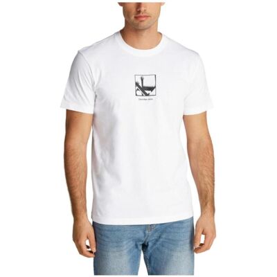 T-shirt με κοντά μανίκια Calvin Klein Jeans J30J325687 YAF Άσπρο Extra Large αρσενικός T-shirt με κοντά μανίκια Calvin Klein Jeans J30J325687 YAF Άσπρο Extra Large αρσενικός