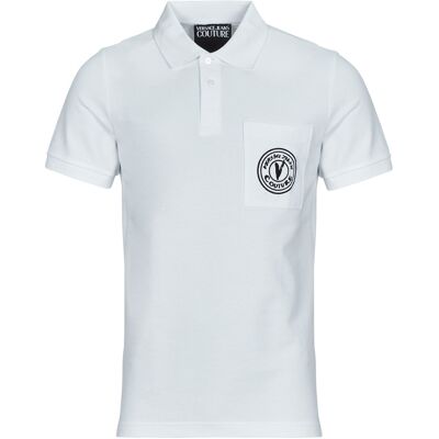 Πόλο με κοντά μανίκια Versace Jeans Couture 78GAGT01 Άσπρο Extra Large αρσενικός Πόλο με κοντά μανίκια Versace Jeans Couture 78GAGT01 Άσπρο Extra Large αρσενικός