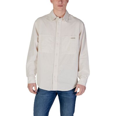 Πουκάμισο με μακριά μανίκια Calvin Klein Jeans CHAMBRAY J30J326726 Beige Large αρσενικός Πουκάμισο με μακριά μανίκια Calvin Klein Jeans CHAMBRAY J30J326726 Beige Large αρσενικός