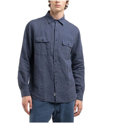 Πουκάμισο με μακριά μανίκια Replay LINEN SHIRT MEN multicolour Large αρσενικός Πουκάμισο με μακριά μανίκια Replay LINEN SHIRT MEN multicolour Large αρσενικός