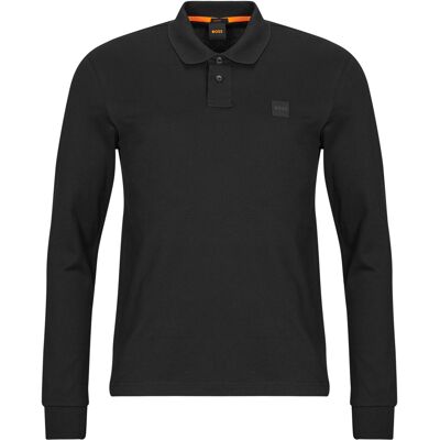 Πόλο με μακριά μανίκια BOSS Passerby Black Large Πόλο με μακριά μανίκια BOSS Passerby Black Large
