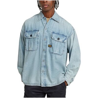 Πουκάμισο με μακριά μανίκια G-Star Raw PLEATED LONGSLEEVE 2 POCKET BOXY SHIRT MEN multicolour Large αρσενικός Πουκάμισο με μακριά μανίκια G-Star Raw PLEATED LONGSLEEVE 2 POCKET BOXY SHIRT MEN multicolour Large αρσενικός