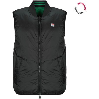 Χοντρό μπουφάν Fila MILANO REGULAR REVERSIBLE LIGHTWEIGHT VEST Black Extra Large αρσενικός Χοντρό μπουφάν Fila MILANO REGULAR REVERSIBLE LIGHTWEIGHT VEST Black Extra Large αρσενικός