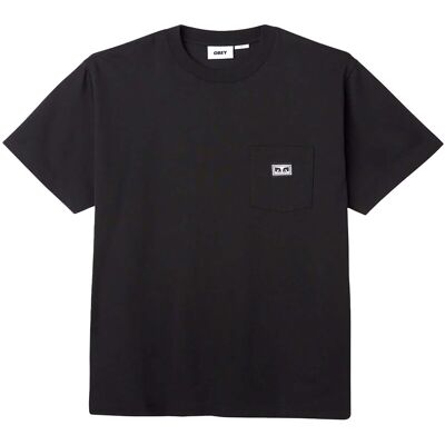 T-shirts & Polos Obey Established Works Eyes Pocket Tee Ss Black Small αρσενικός T-shirts & Polos Obey Established Works Eyes Pocket Tee Ss Black Small αρσενικός