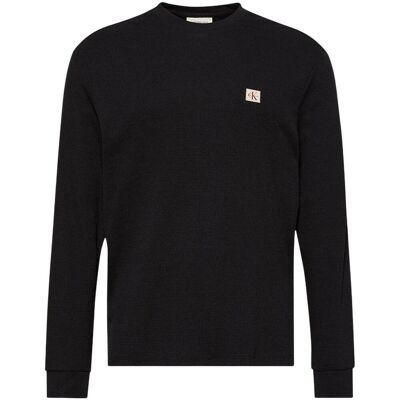 Μπλουζάκια με μακριά μανίκια Calvin Klein Jeans LS WAFFLE BADGE CREW LV040EM217 Black Extra Large αρσενικός Μπλουζάκια με μακριά μανίκια Calvin Klein Jeans LS WAFFLE BADGE CREW LV040EM217 Black Extra Large αρσενικός