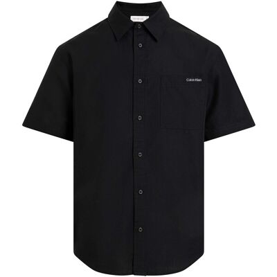 Πουκάμισο με μακριά μανίκια Calvin Klein Jeans Linen Cotton S/S Shi Black Extra Large αρσενικός Πουκάμισο με μακριά μανίκια Calvin Klein Jeans Linen Cotton S/S Shi Black Extra Large αρσενικός