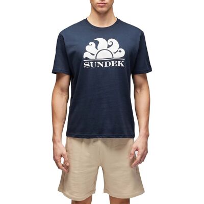T-shirt με κοντά μανίκια Sundek New Simeon Logo Μπλέ Medium αρσενικός T-shirt με κοντά μανίκια Sundek New Simeon Logo Μπλέ Medium αρσενικός
