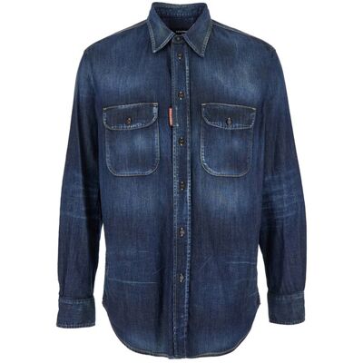 Πουκάμισο με μακριά μανίκια Dsquared DENIM CANADIAN VINTAGE SHIRT MEN multicolour FR 52 αρσενικός Πουκάμισο με μακριά μανίκια Dsquared DENIM CANADIAN VINTAGE SHIRT MEN multicolour FR 52 αρσενικός