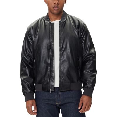 Μπουφάν Calvin Klein Jeans LS FAUX LEATHER BOMB LV04RC407G Black Extra Large αρσενικός Μπουφάν Calvin Klein Jeans LS FAUX LEATHER BOMB LV04RC407G Black Extra Large αρσενικός