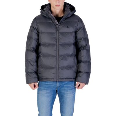 Χοντρό μπουφάν Calvin Klein Jeans LS NYLON ZIP OFF HOO LV04RC518G Grey Extra Large αρσενικός Χοντρό μπουφάν Calvin Klein Jeans LS NYLON ZIP OFF HOO LV04RC518G Grey Extra Large αρσενικός