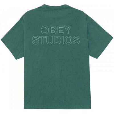 T-shirt με κοντά μανίκια Obey studios outline Green Extra Large αρσενικός T-shirt με κοντά μανίκια Obey studios outline Green Extra Large αρσενικός