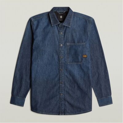 Πουκάμισο με μακριά μανίκια G-Star Raw Regular 1 Pkt Shirt Ls Μπλέ 2X-Large αρσενικός Πουκάμισο με μακριά μανίκια G-Star Raw Regular 1 Pkt Shirt Ls Μπλέ 2X-Large αρσενικός