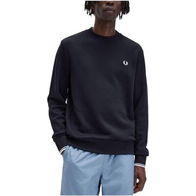 Φούτερ Fred Perry Crew Neck Black Extra Large αρσενικός Φούτερ Fred Perry Crew Neck Black Extra Large αρσενικός