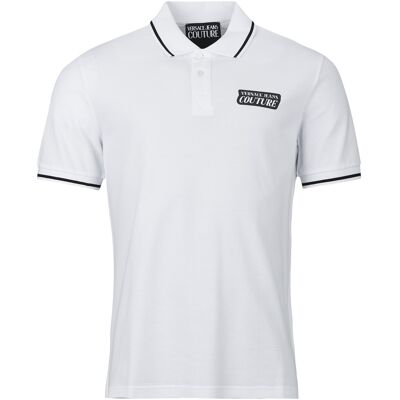 Πόλο με κοντά μανίκια Versace Jeans Couture 80GAGT17 Άσπρο Extra Large αρσενικός Πόλο με κοντά μανίκια Versace Jeans Couture 80GAGT17 Άσπρο Extra Large αρσενικός