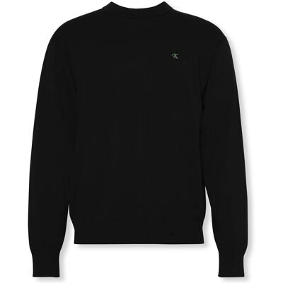 Πουλόβερ Calvin Klein Jeans Eu Ls Cotton Relaxed Black Small αρσενικός Πουλόβερ Calvin Klein Jeans Eu Ls Cotton Relaxed Black Small αρσενικός