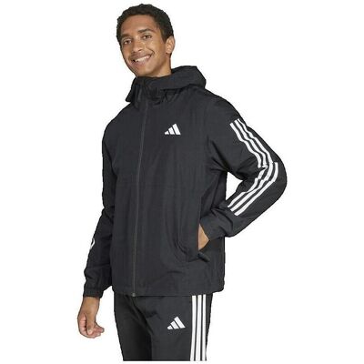 Μπουφάν adidas Veste Essentials 3 Stripes Rain.rdy Black Small αρσενικός Μπουφάν adidas Veste Essentials 3 Stripes Rain.rdy Black Small αρσενικός
