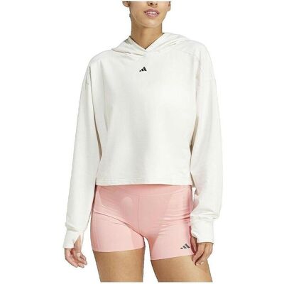 Φούτερ με κουκούλα adidas Power Loose Fit Back-Ventilation - Γυναίκα - Λευκό Φούτερ με κουκούλα adidas Power Loose Fit Back-Ventilation - Γυναίκα - Λευκό