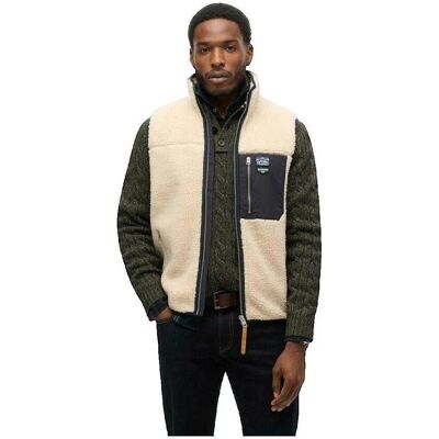 Μπουφάν / Ζακέτες Superdry Gilet Vintage Retro beige Beige Extra Large αρσενικός Μπουφάν / Ζακέτες Superdry Gilet Vintage Retro beige Beige Extra Large αρσενικός