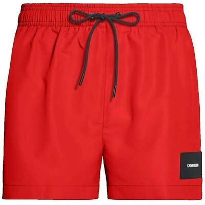 Μαγιό Calvin Klein Jeans Short de bain Drawstring rouge Red Small αρσενικός Μαγιό Calvin Klein Jeans Short de bain Drawstring rouge Red Small αρσενικός