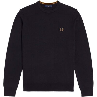 Πουλόβερ Fred Perry Fp Classic Crew Neck Jumper Marine 2X-Large αρσενικός Πουλόβερ Fred Perry Fp Classic Crew Neck Jumper Marine 2X-Large αρσενικός