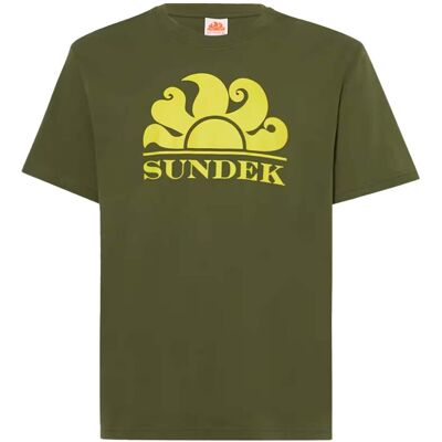 Πόλο με κοντά μανίκια Sundek New Simeon Logo Brown Large αρσενικός Πόλο με κοντά μανίκια Sundek New Simeon Logo Brown Large αρσενικός