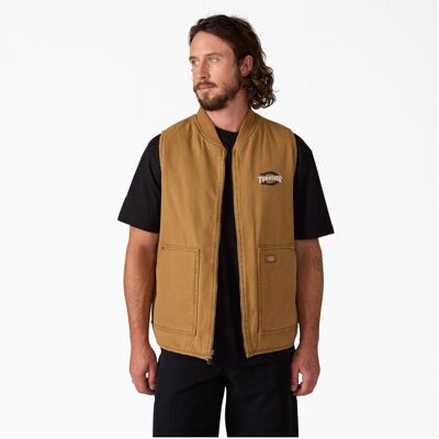 Μπουφάν / Ζακέτες Dickies Thrasher x vest Brown Small αρσενικός Μπουφάν / Ζακέτες Dickies Thrasher x vest Brown Small αρσενικός
