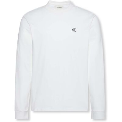 Μπλουζάκια με μακριά μανίκια Calvin Klein Jeans Ls Easy Monogram Tee Άσπρο Extra Large αρσενικός Μπλουζάκια με μακριά μανίκια Calvin Klein Jeans Ls Easy Monogram Tee Άσπρο Extra Large αρσενικός