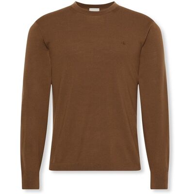 Αθλητικό T-shirt Calvin Klein Jeans Ls 100X100 Merino Crew Brown Medium Αθλητικό T-shirt Calvin Klein Jeans Ls 100X100 Merino Crew Brown Medium
