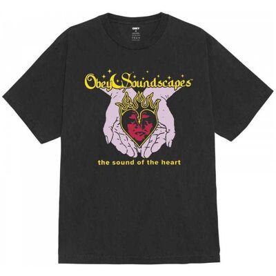 T-shirt με κοντά μανίκια Obey soundscapes Black Large αρσενικός T-shirt με κοντά μανίκια Obey soundscapes Black Large αρσενικός