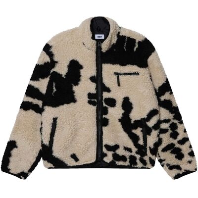 Fleece Obey Shaggy Sherpa Jacket Brown Large αρσενικός Fleece Obey Shaggy Sherpa Jacket Brown Large αρσενικός