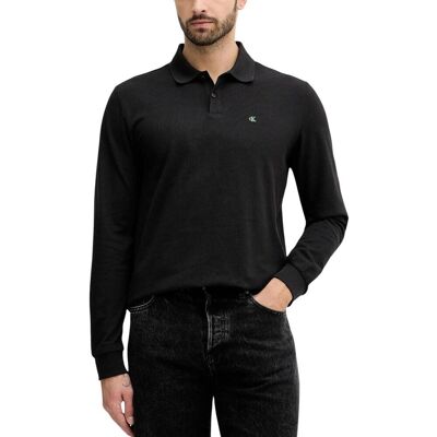Πόλο με μακριά μανίκια Calvin Klein Jeans LV04RE201G Black Small Πόλο με μακριά μανίκια Calvin Klein Jeans LV04RE201G Black Small