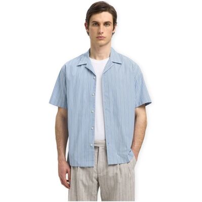 Πουκάμισο με μακριά μανίκια Selected Rlxholger Stripe S/S Shirt - Light Blue Stripes Μπλέ Extra Large αρσενικός Πουκάμισο με μακριά μανίκια Selected Rlxholger Stripe S/S Shirt - Light Blue Stripes Μπλέ Extra Large αρσενικός
