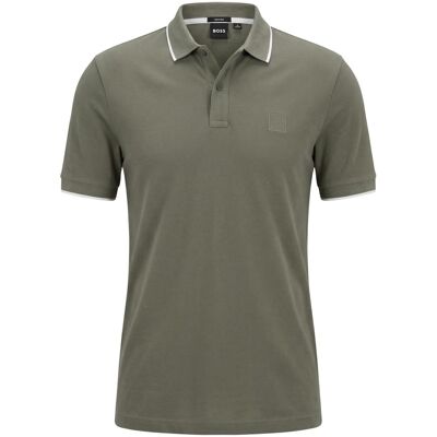 Πόλο με κοντά μανίκια BOSS Passertip 10256683 01 50507699 Grey Medium αρσενικός Πόλο με κοντά μανίκια BOSS Passertip 10256683 01 50507699 Grey Medium αρσενικός