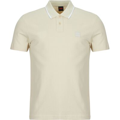 Πόλο με κοντά μανίκια BOSS PASSERFORD Beige Large αρσενικός Πόλο με κοντά μανίκια BOSS PASSERFORD Beige Large αρσενικός